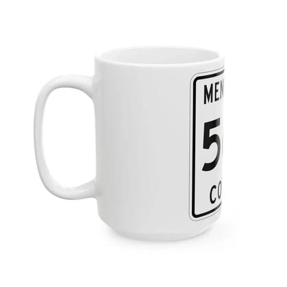 Michigan 563 Menominee County (Michigan) (Road Sign) White Coffee Mug - Go Mug Yourself