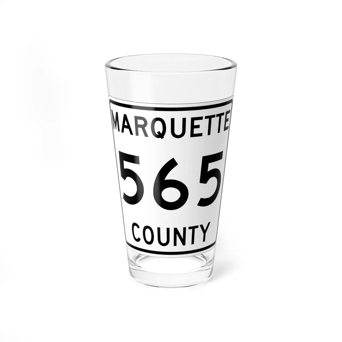 Michigan 565 Marquette County (Michigan) (Road Sign) Pint Glss 16oz 16oz - Go Mug Yourself