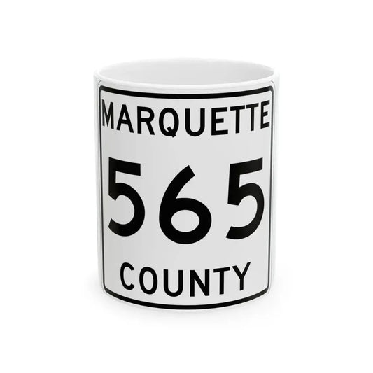 Michigan 565 Marquette County (Michigan) (Road Sign) White Coffee Mug 11oz - Go Mug Yourself