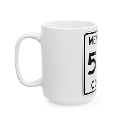 Michigan 566 Menominee County (Michigan) (Road Sign) White Coffee Mug - Go Mug Yourself