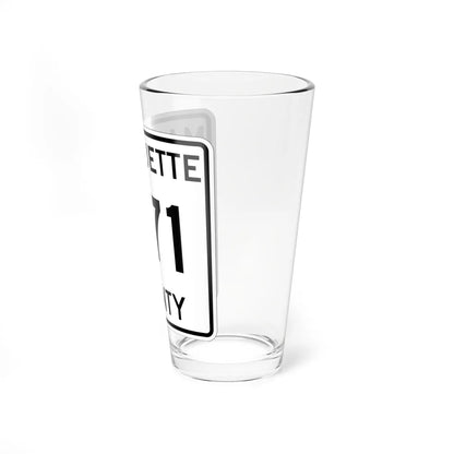 Michigan 571 Marquette County (Michigan) (Road Sign) Pint Glss 16oz - Go Mug Yourself