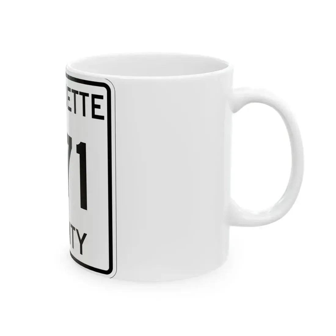 Michigan 571 Marquette County (Michigan) (Road Sign) White Coffee Mug - Go Mug Yourself