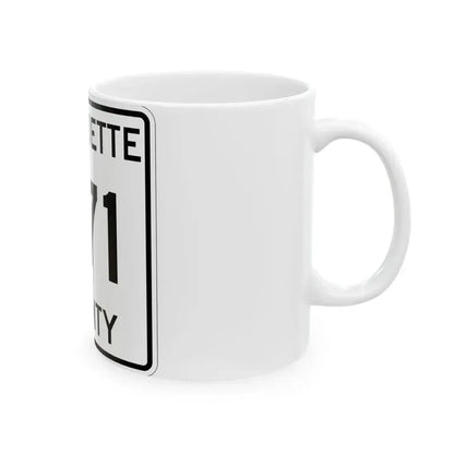 Michigan 571 Marquette County (Michigan) (Road Sign) White Coffee Mug - Go Mug Yourself