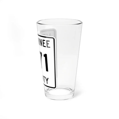 Michigan 571 Menominee County (Michigan) (Road Sign) Pint Glass 16oz - Go Mug Yourself