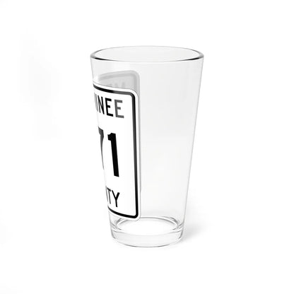 Michigan 571 Menominee County (Michigan) (Road Sign) Pint Glss 16oz - Go Mug Yourself