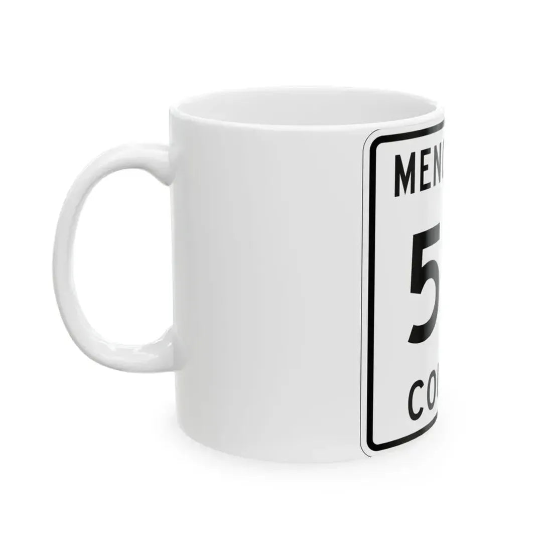 Michigan 571 Menominee County (Michigan) (Road Sign) White Coffee Mug - Go Mug Yourself