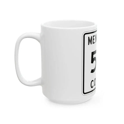 Michigan 571 Menominee County (Michigan) (Road Sign) White Coffee Mug - Go Mug Yourself