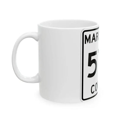 Michigan 573 Marquette County (Michigan) (Road Sign) White Coffee Mug - Go Mug Yourself