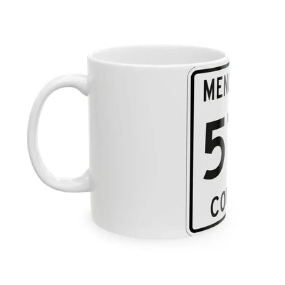 Michigan 577 Menominee County (Michigan) (Road Sign) White Coffee Mug - Go Mug Yourself