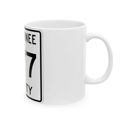 Michigan 577 Menominee County (Michigan) (Road Sign) White Coffee Mug - Go Mug Yourself