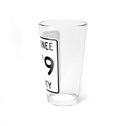 Michigan 579 Menominee County (Michigan) (Road Sign) Pint Glss 16oz - Go Mug Yourself
