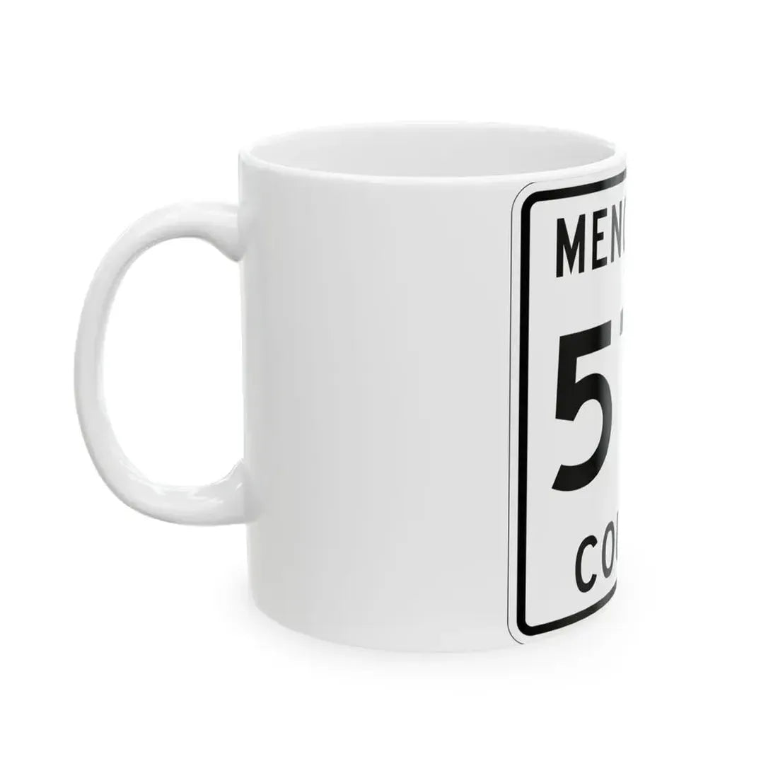 Michigan 579 Menominee County (Michigan) (Road Sign) White Coffee Mug - Go Mug Yourself