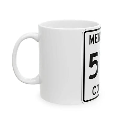 Michigan 579 Menominee County (Michigan) (Road Sign) White Coffee Mug - Go Mug Yourself