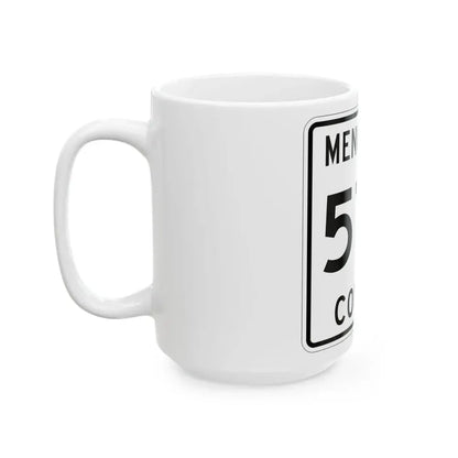 Michigan 579 Menominee County (Michigan) (Road Sign) White Coffee Mug - Go Mug Yourself