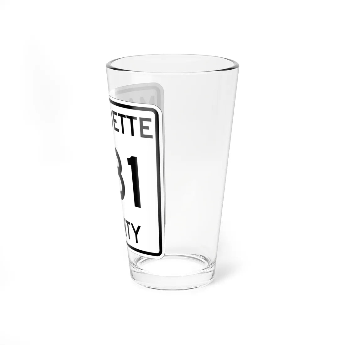 Michigan 581 Marquette County (Michigan) (Road Sign) Pint Glss 16oz - Go Mug Yourself