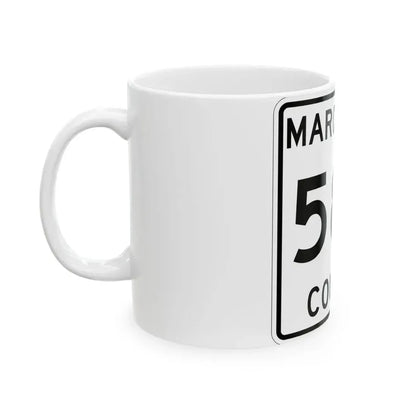 Michigan 583 Marquette County (Michigan) (Road Sign) White Coffee Mug - Go Mug Yourself