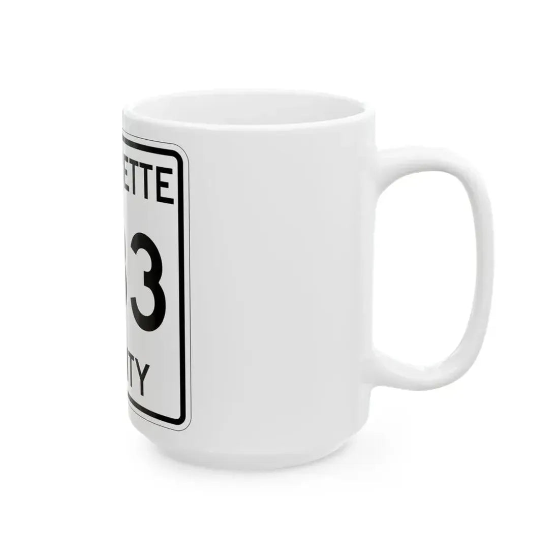 Michigan 583 Marquette County (Michigan) (Road Sign) White Coffee Mug - Go Mug Yourself