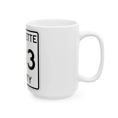 Michigan 583 Marquette County (Michigan) (Road Sign) White Coffee Mug - Go Mug Yourself