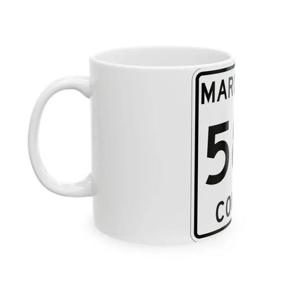 Michigan 585 Marquette County (Michigan) (Road Sign) White Coffee Mug - Go Mug Yourself
