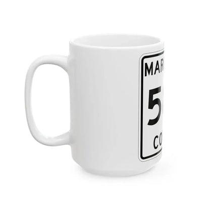 Michigan 585 Marquette County (Michigan) (Road Sign) White Coffee Mug - Go Mug Yourself