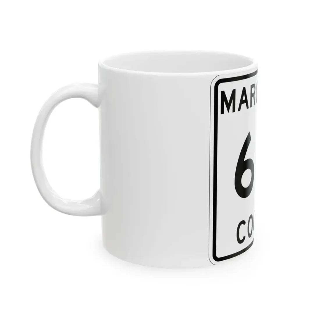 Michigan 601 Marquette County (Michigan) (Road Sign) White Coffee Mug - Go Mug Yourself