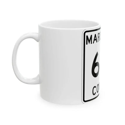 Michigan 601 Marquette County (Michigan) (Road Sign) White Coffee Mug - Go Mug Yourself