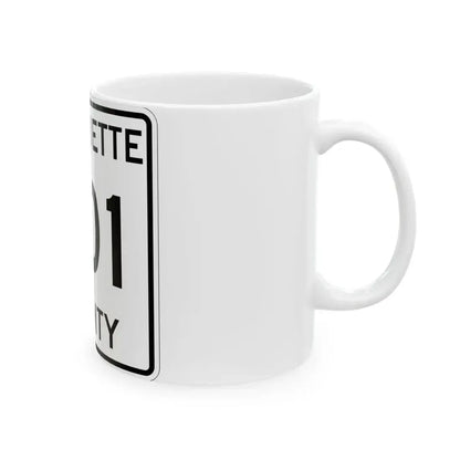 Michigan 601 Marquette County (Michigan) (Road Sign) White Coffee Mug - Go Mug Yourself