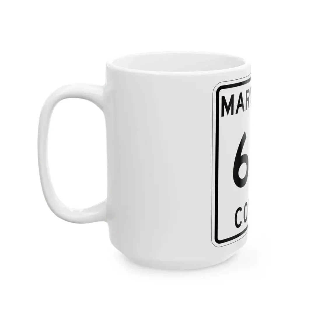 Michigan 601 Marquette County (Michigan) (Road Sign) White Coffee Mug - Go Mug Yourself