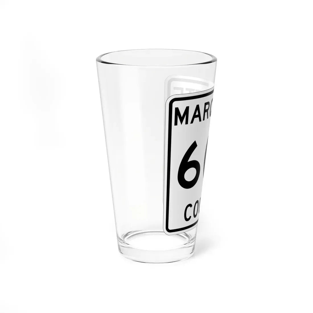 Michigan 607 Marquette County (Michigan) (Road Sign) Pint Glass 16oz - Go Mug Yourself