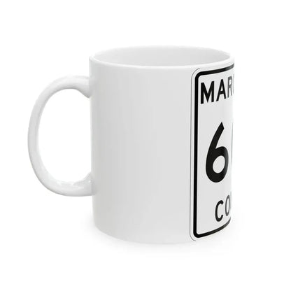Michigan 607 Marquette County (Michigan) (Road Sign) White Coffee Mug - Go Mug Yourself