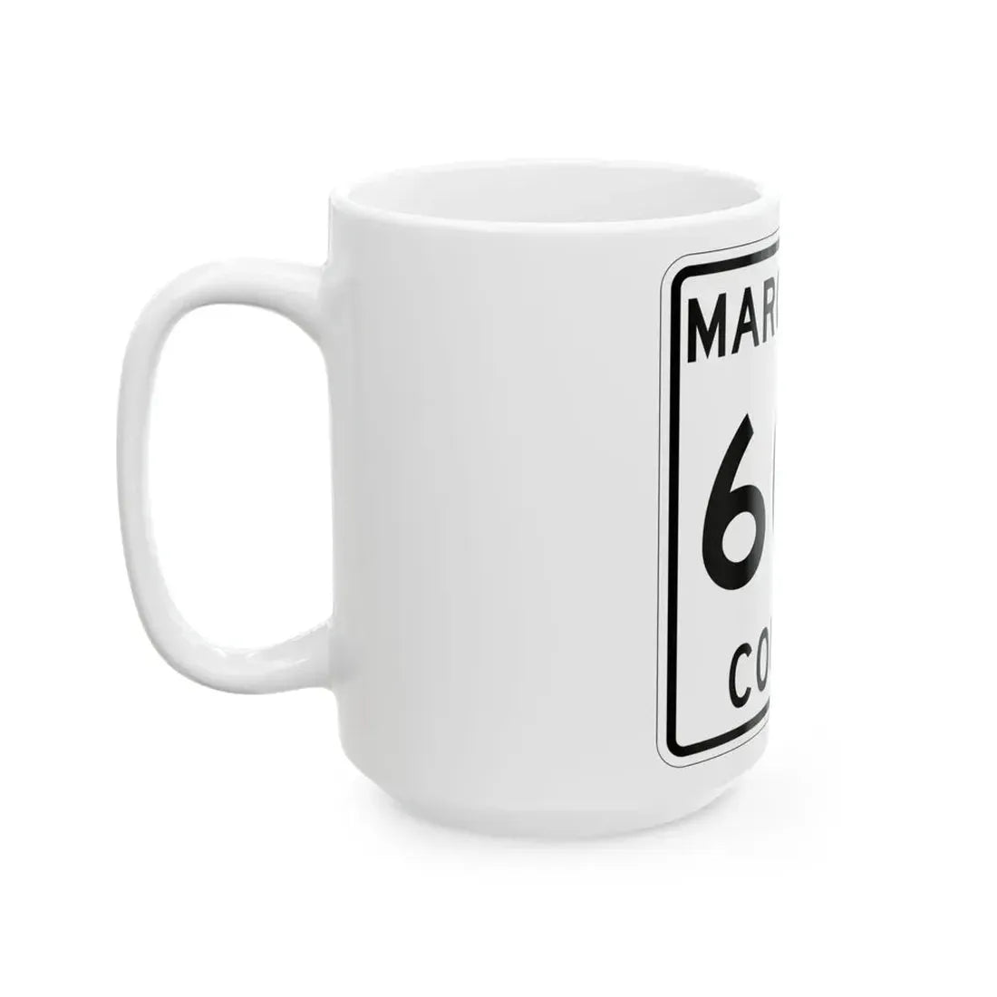 Michigan 607 Marquette County (Michigan) (Road Sign) White Coffee Mug - Go Mug Yourself