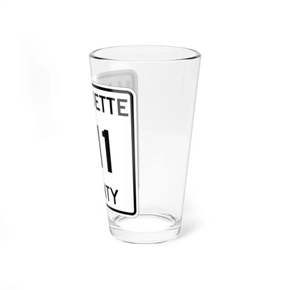 Michigan 611 Marquette County (Michigan) (Road Sign) Pint Glass 16oz - Go Mug Yourself