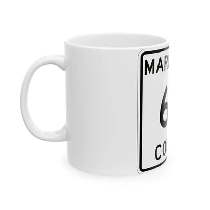 Michigan 611 Marquette County (Michigan) (Road Sign) White Coffee Mug - Go Mug Yourself