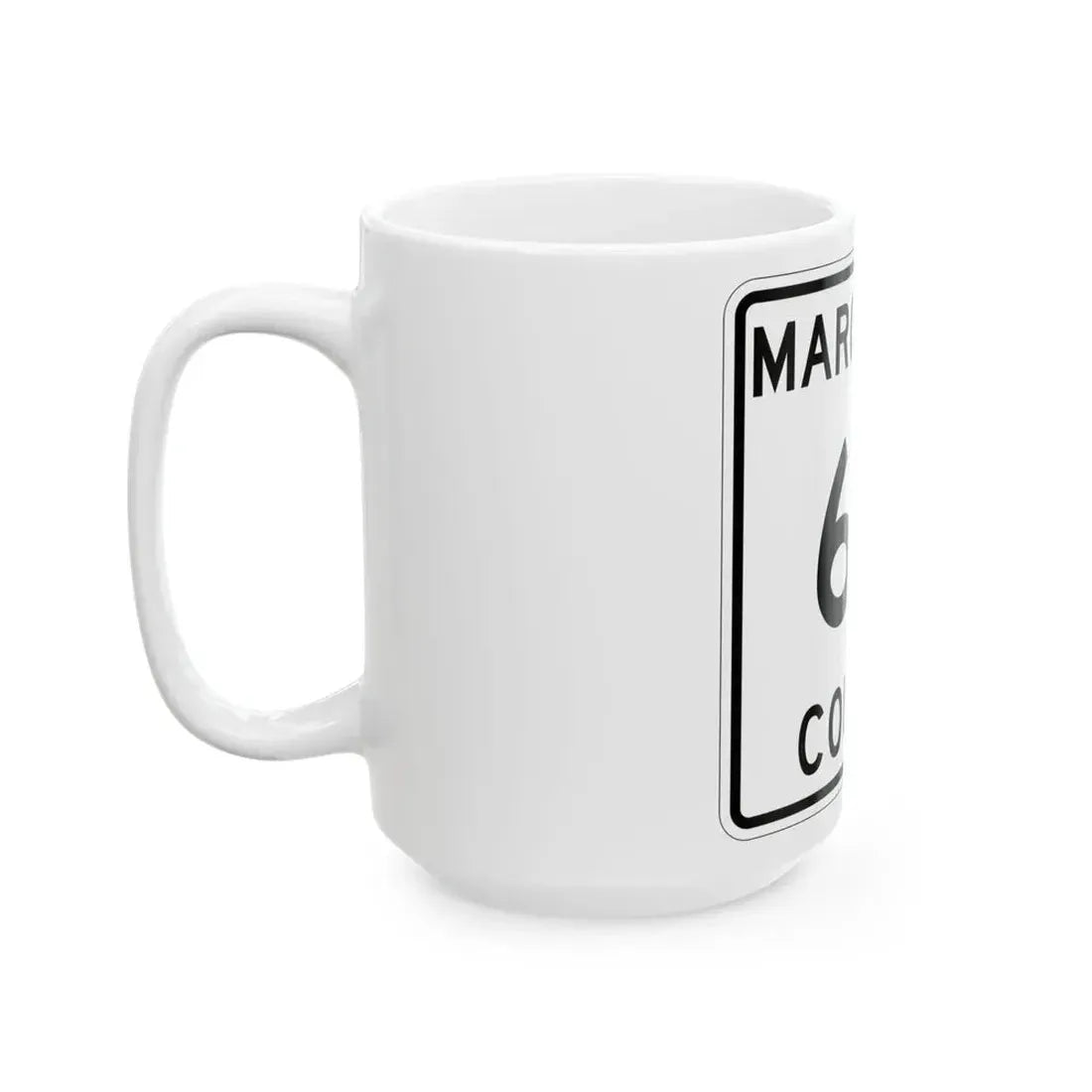 Michigan 611 Marquette County (Michigan) (Road Sign) White Coffee Mug - Go Mug Yourself