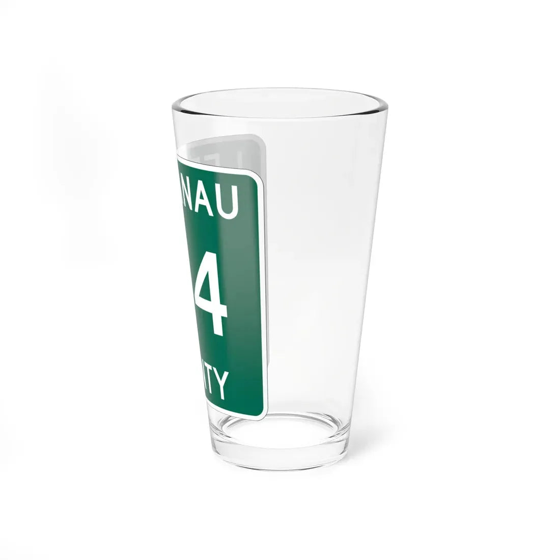 Michigan 614 Leelanau County (Michigan) (Road Sign) Pint Glass 16oz - Go Mug Yourself