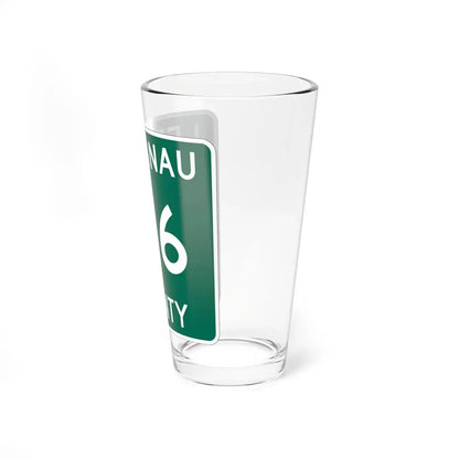 Michigan 616 Leelanau County (Michigan) (Road Sign) Pint Glass 16oz - Go Mug Yourself