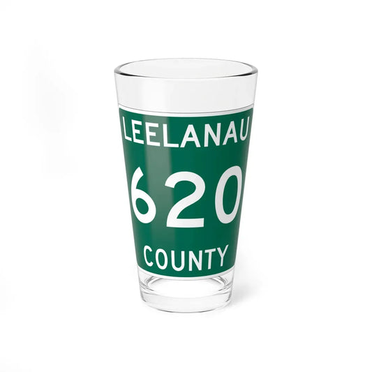 Michigan 620 Leelanau County (Michigan) (Road Sign) Pint Glass 16oz 16oz - Go Mug Yourself