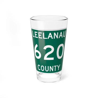 Michigan 620 Leelanau County (Michigan) (Road Sign) Pint Glss 16oz 16oz - Go Mug Yourself