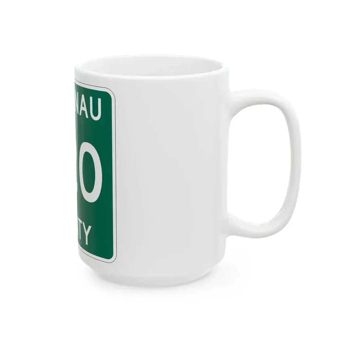 Michigan 620 Leelanau County (Michigan) (Road Sign) White Coffee Mug - Go Mug Yourself