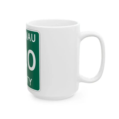 Michigan 620 Leelanau County (Michigan) (Road Sign) White Coffee Mug - Go Mug Yourself