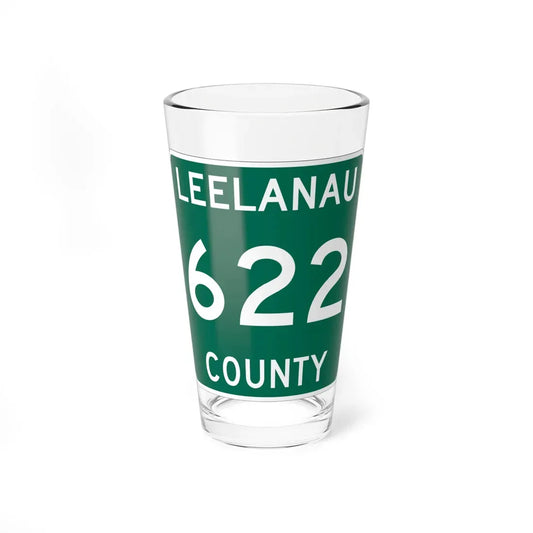 Michigan 622 Leelanau County (Michigan) (Road Sign) Pint Glass 16oz 16oz - Go Mug Yourself