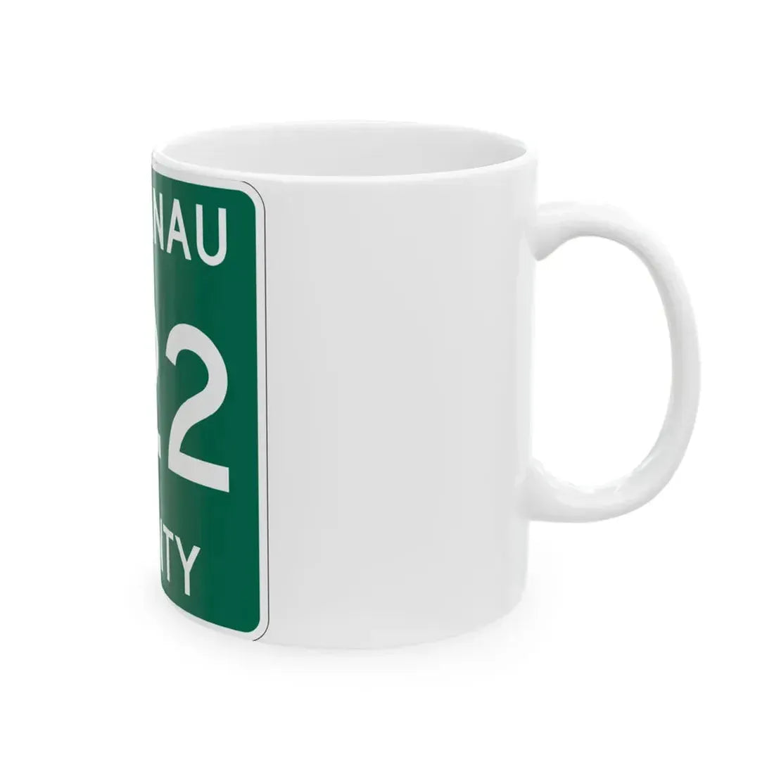 Michigan 622 Leelanau County (Michigan) (Road Sign) White Coffee Mug - Go Mug Yourself