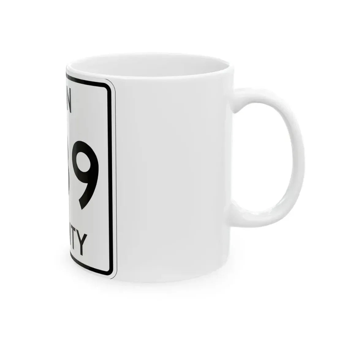Michigan 639 Iron County (Michigan) (Road Sign) White Coffee Mug - Go Mug Yourself
