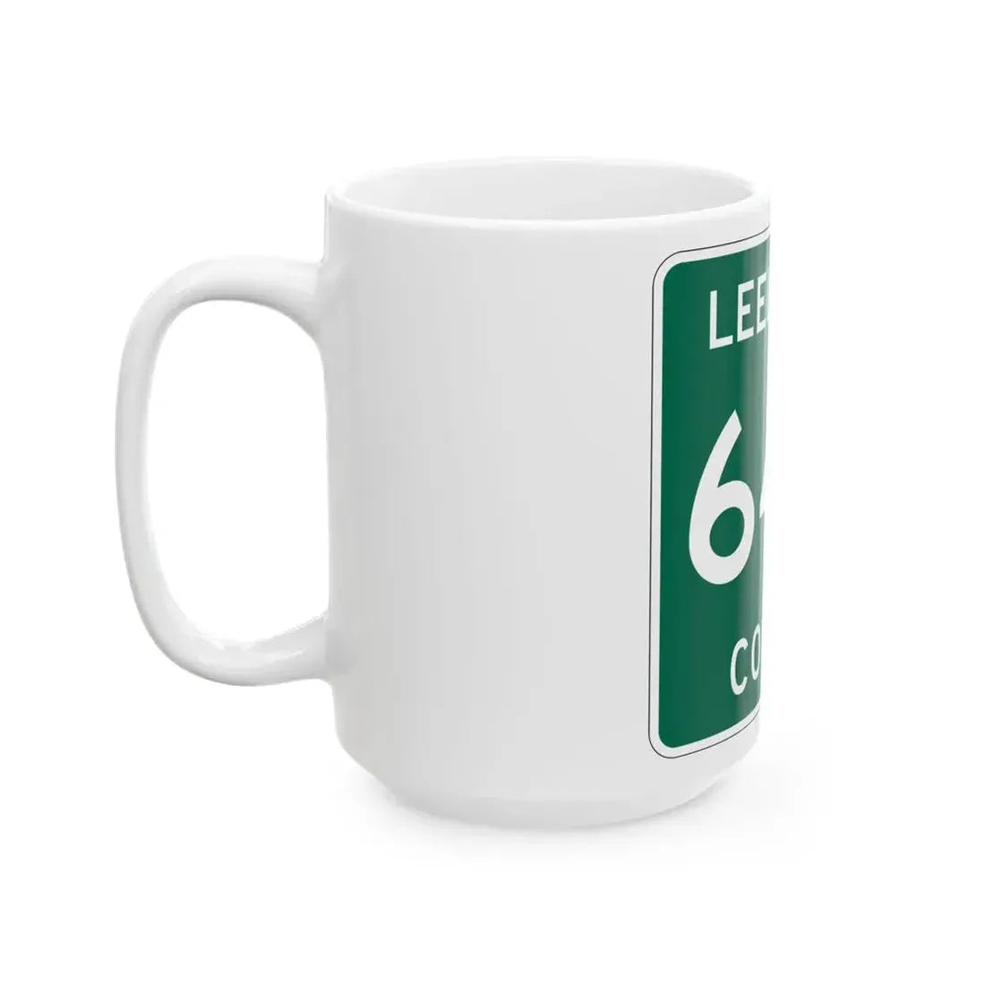 Michigan 640 Leelanau County (Michigan) (Road Sign) White Coffee Mug - Go Mug Yourself