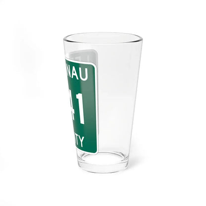 Michigan 641 Leelanau County (Michigan) (Road Sign) Pint Glass 16oz - Go Mug Yourself