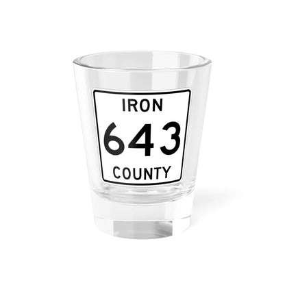 Michigan 643 Iron County (Michigan) (Road Sign) Shot Glass 1.5oz 1.5oz - Go Mug Yourself