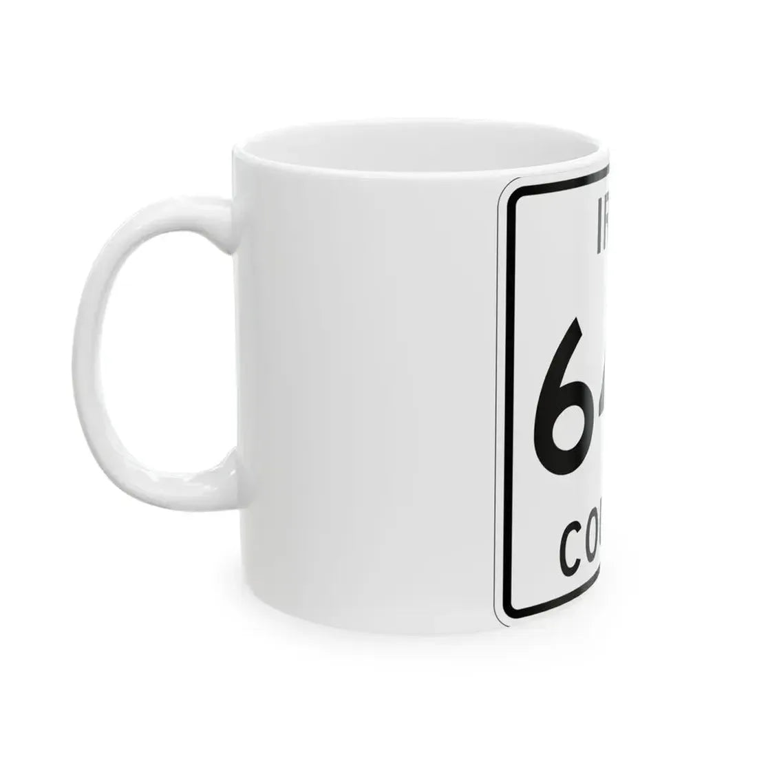 Michigan 643 Iron County (Michigan) (Road Sign) White Coffee Mug - Go Mug Yourself
