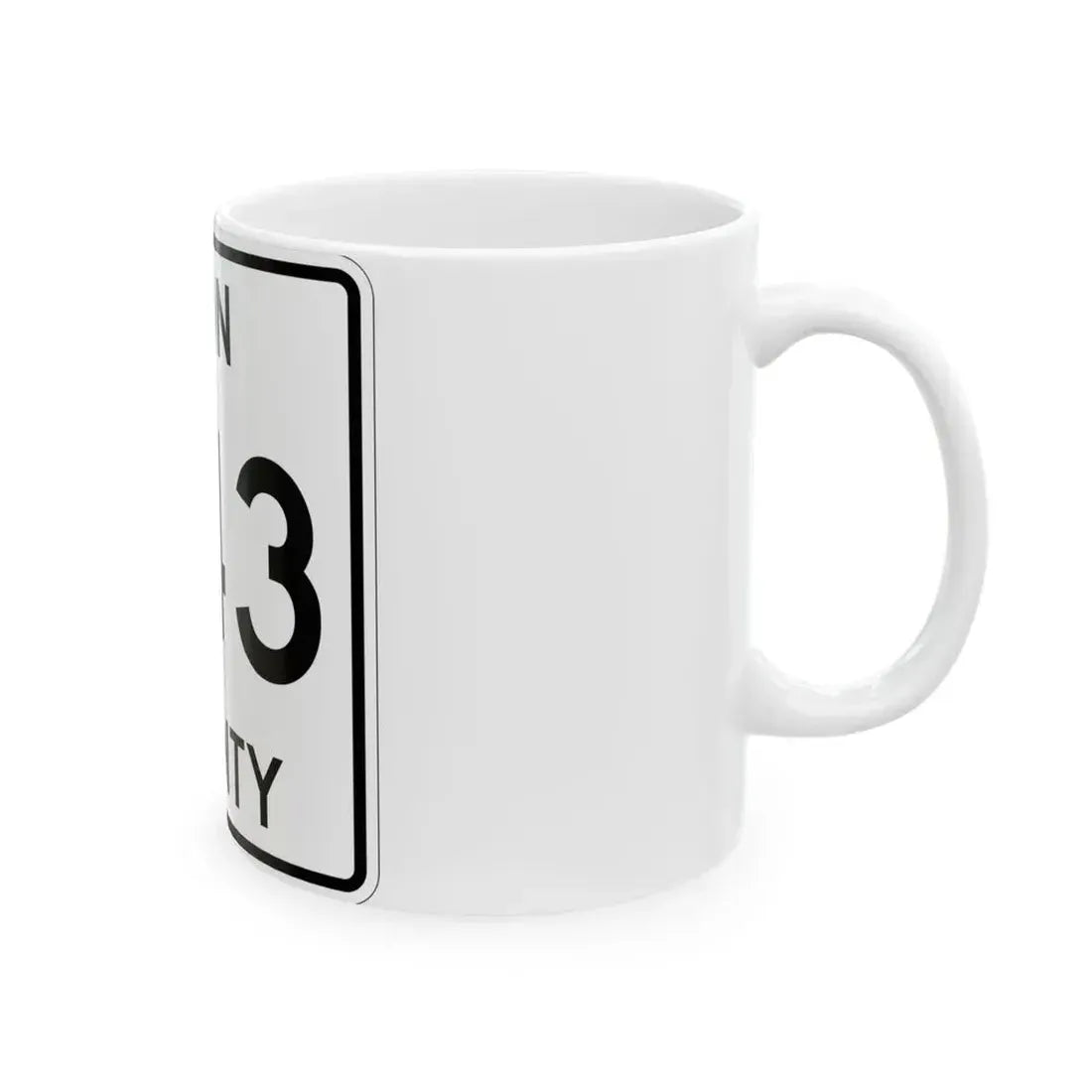 Michigan 643 Iron County (Michigan) (Road Sign) White Coffee Mug - Go Mug Yourself