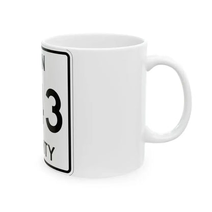 Michigan 643 Iron County (Michigan) (Road Sign) White Coffee Mug - Go Mug Yourself