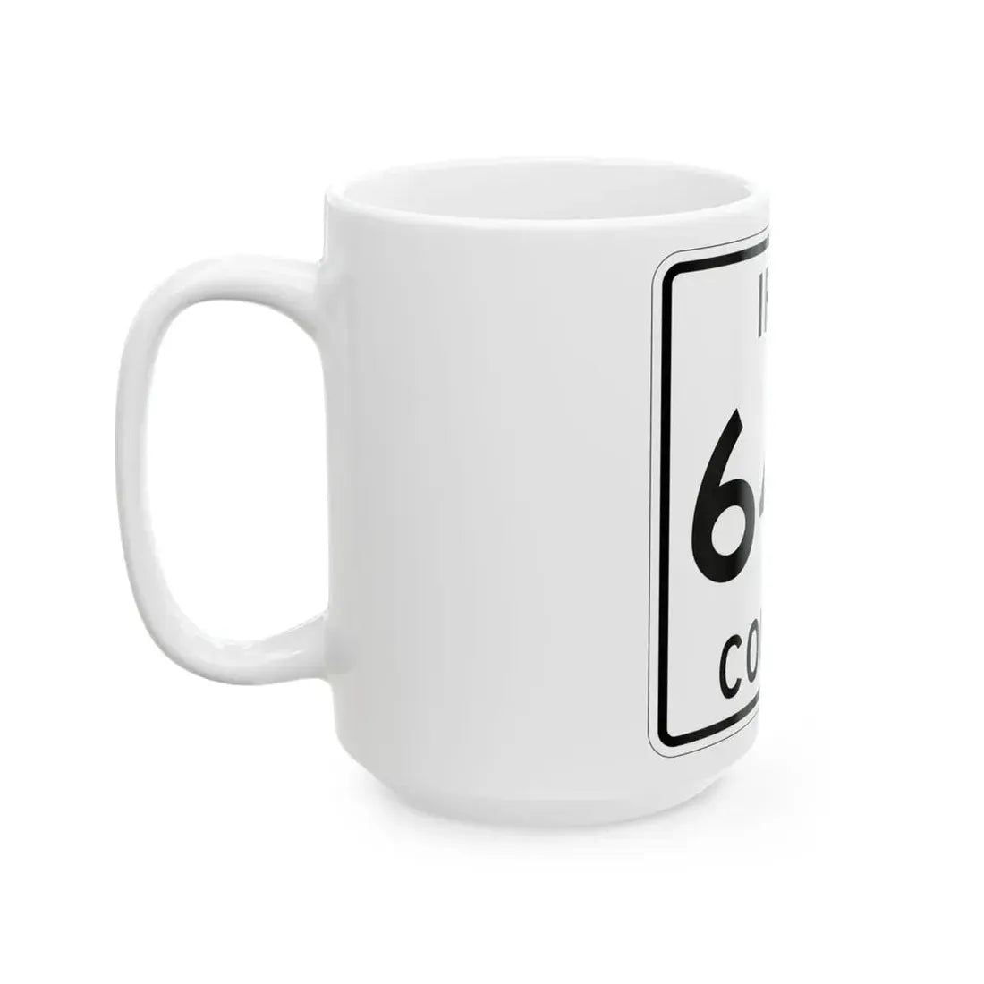 Michigan 643 Iron County (Michigan) (Road Sign) White Coffee Mug - Go Mug Yourself